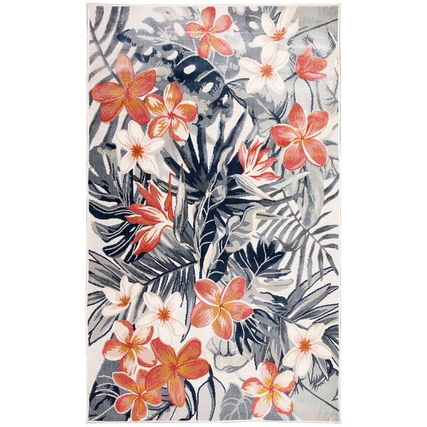 Trans-Ocean Liora Manne Canyon Paradise Casual Indoor/Outdoor Power Loomed 87% Polypropylene/13% Polyester Rug Ivory 7'8" x 9'10"