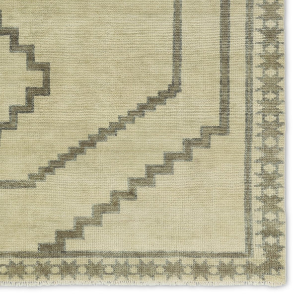 Jaipur Living Cyprus Paphos CYP03 Hand Knotted Handmade Indoor Persian Knot 3/25 Southwestern Rug Green 10' x 14'