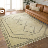 Jaipur Living Cyprus Paphos CYP03 Hand Knotted Handmade Indoor Persian Knot 3/25 Southwestern Rug Green 10' x 14'