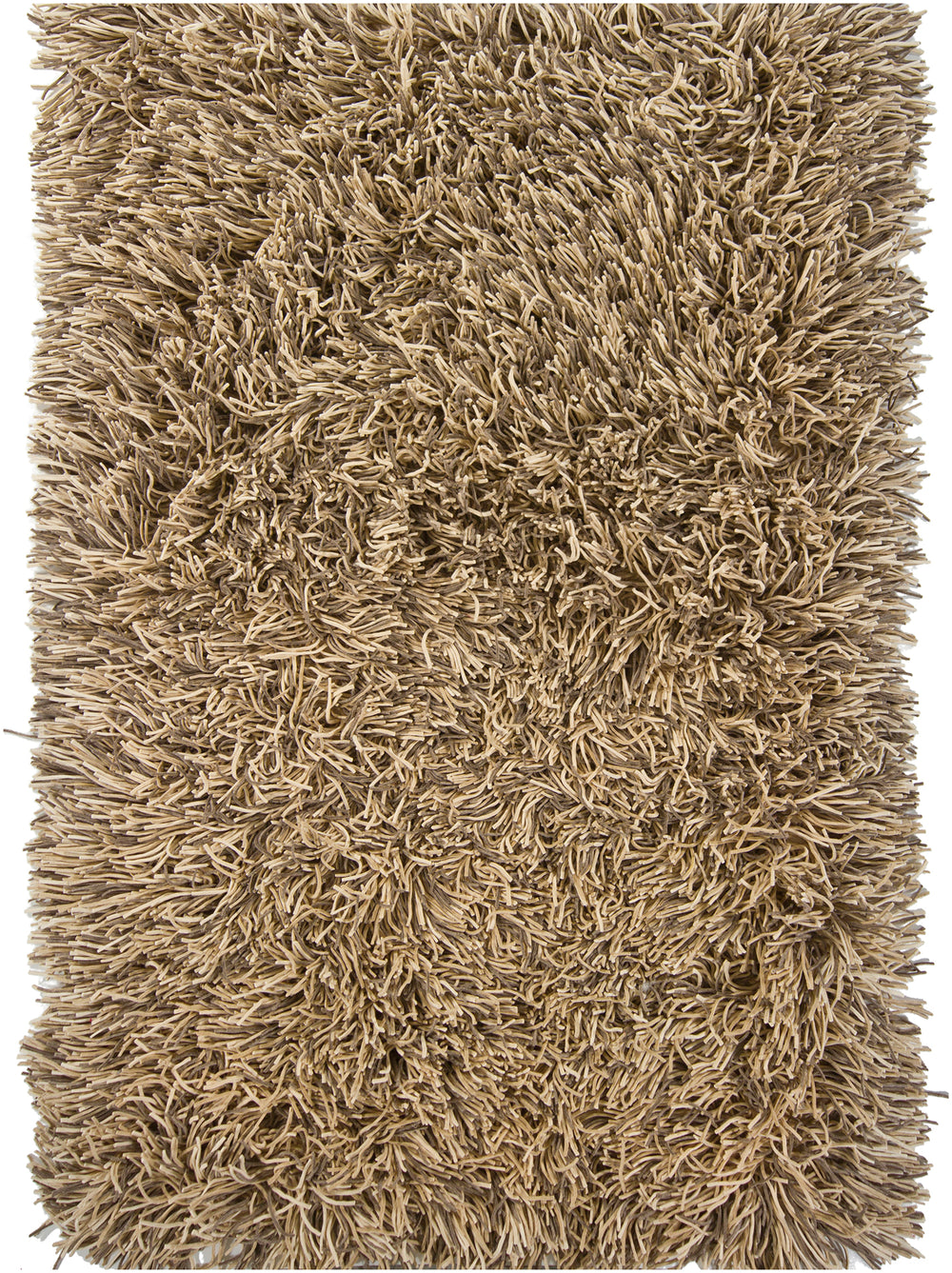 Chandra Rugs Cyrah 100% Wool Hand-Woven Contemporary Shag Rug Taupe/Tan/Ivory 9' x 13'