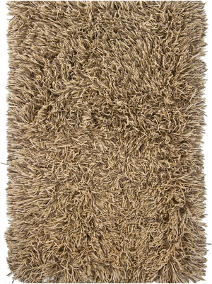 Chandra Rugs Cyrah 100% Wool Hand-Woven Contemporary Shag Rug Taupe/Tan/Ivory 9' x 13'