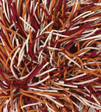 Chandra Rugs Cyrah 100% Wool Hand-Woven Contemporary Shag Rug Red/Orange/Ivory 9' x 13'