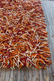 Chandra Rugs Cyrah 100% Wool Hand-Woven Contemporary Shag Rug Red/Orange/Ivory 9' x 13'