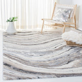 Cyrus Shag 124 Shag & Flokati Power Loomed Polpropylene + Polyester Shrink Rug Ivory / Grey