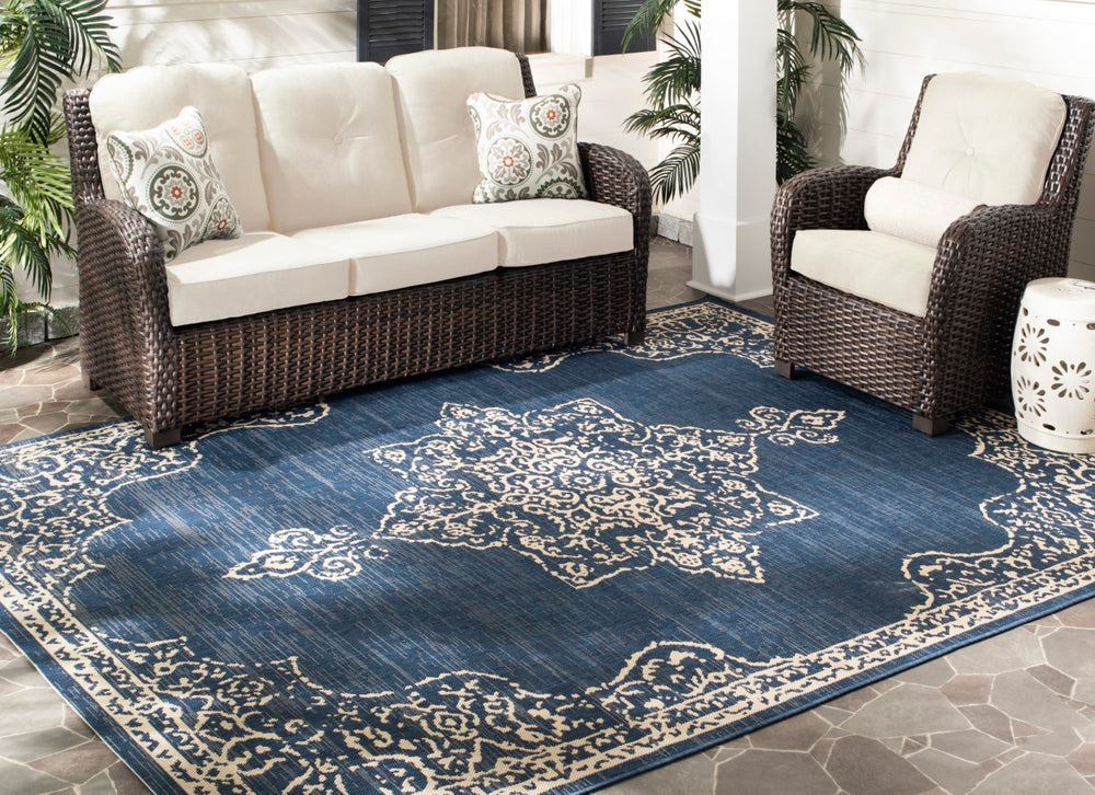 Safavieh Cys2019 Power Loomed 85.4% Polypropylene/10.4% Polyester/4.2% Latex Outdoor Rug CYS6000-233-8