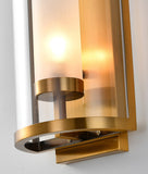 Bethel Antique Brass Wall Sconce in Metal & Glass