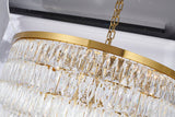 Bethel Gold Chandelier in Metal & Crystal