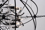 Bethel Rustic Brozne Chandelier in Metal & Crystal