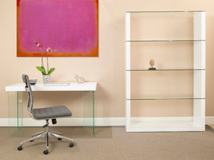 Axel Low Back Office Chair w/o Armrests in Gray with Aluminum Base