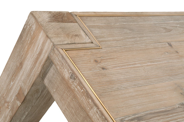 Essentials for Living Bella Antique Canal Extension Dining Table 8039.SGRY-PNE/BGLD