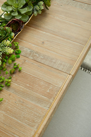 Essentials for Living Bella Antique Canal Extension Dining Table 8039.SGRY-PNE/BGLD