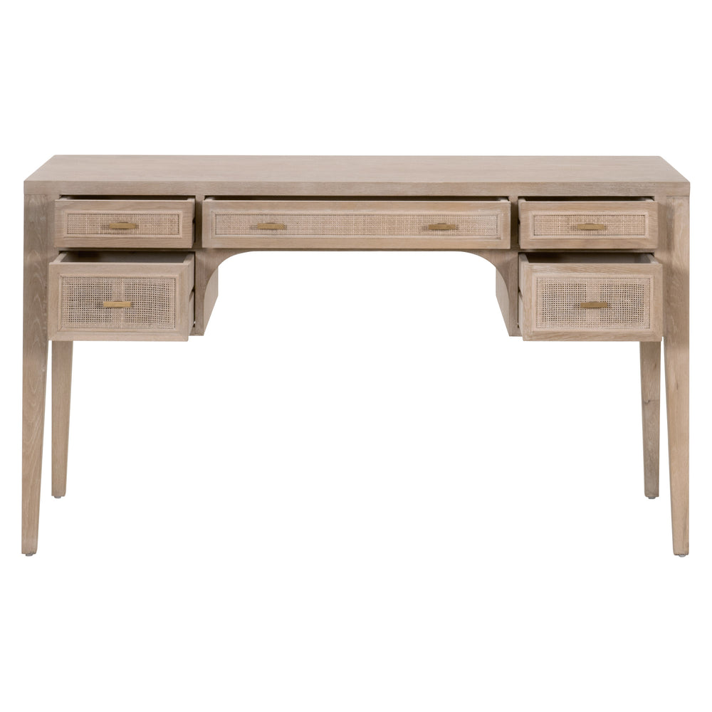 Essentials for Living Bella Antique Cane Desk 8090.SGRY-OAK/CN