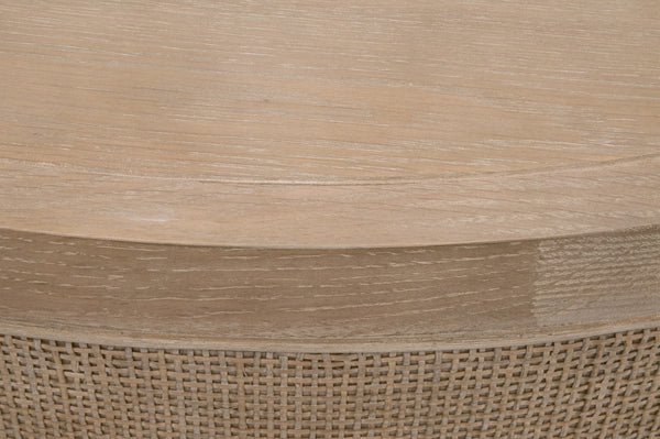 Essentials for Living Bella Antique Cane Coffee Table 8091.SGRY-OAK/CN