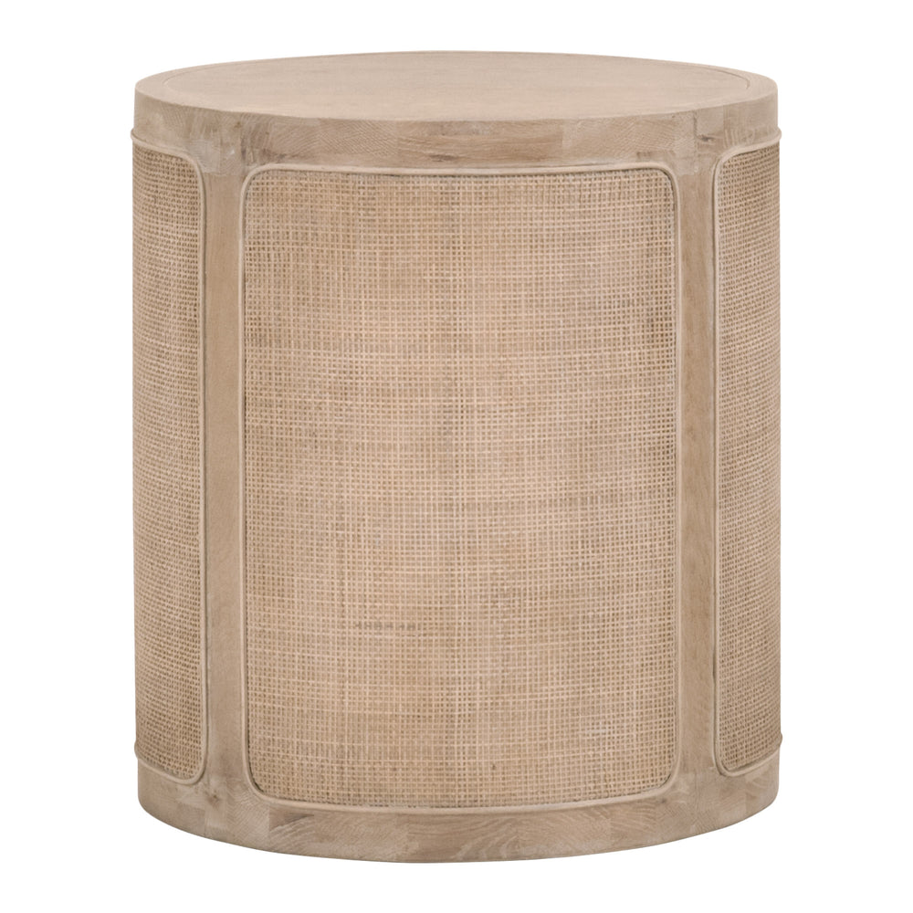 Essentials for Living Bella Antique Cane End Table 8092.SGRY-OAK/CN