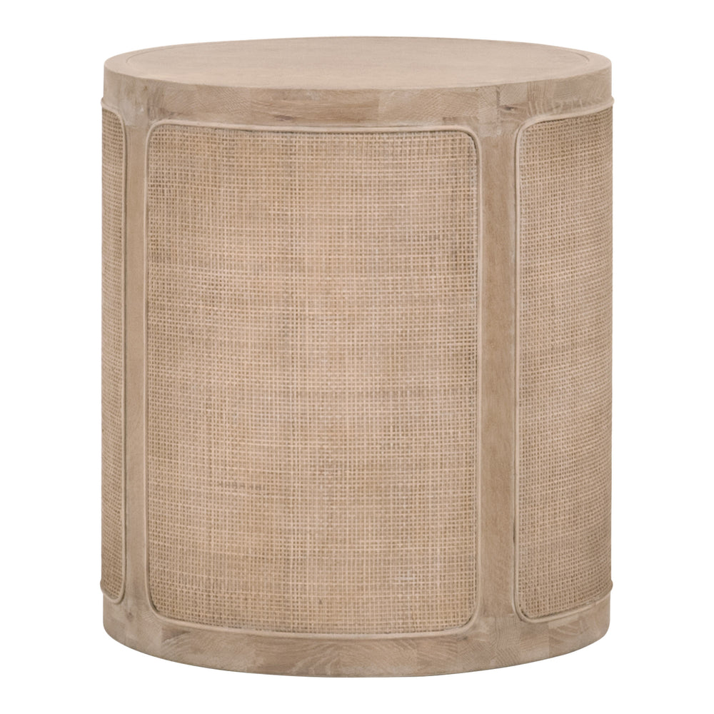 Essentials for Living Bella Antique Cane End Table 8092.SGRY-OAK/CN