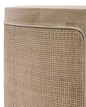 Essentials for Living Bella Antique Cane End Table 8092.SGRY-OAK/CN