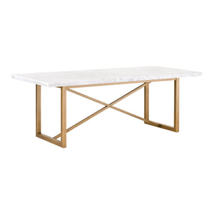 Essentials for Living Traditions Carrera Dining Table 6098.BGLD/WHT
