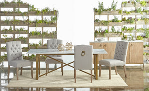 Essentials for Living Traditions Carrera Dining Table 6098.BGLD/WHT