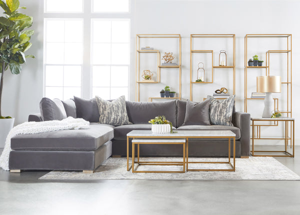 Essentials for Living Traditions Carrera Nesting Coffee Table 6100.BGLD/WHT