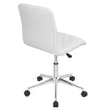 Caviar Contemporary Adjustable Office Chair in White Faux Leather by LumiSource