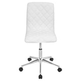 Caviar Contemporary Adjustable Office Chair in White Faux Leather by LumiSource