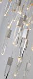 Bethel Chrome Chandelier in Metal & Crystal