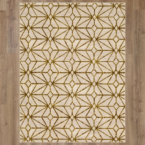 Karastan Rugs Celeste Brushed Gold 9' 6" x 12' 11" Area Rug