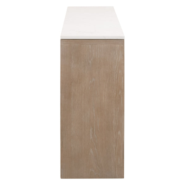 Essentials for Living Bella Antique Cellar Console Table 8080.SGRY-OAK/WHTQ