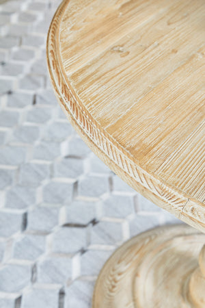 Essentials for Living Bella Antique Chelsea 36" Round Dining Table 8043.SGRY-PNE