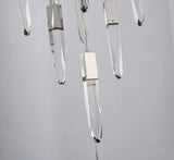 Bethel Chrome Chandelier in Metal & Crystal