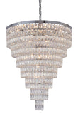 Bethel Chrome Chandelier in Metal & Crystal