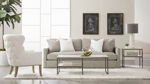 Essentials for Living Stitch & Hand - Upholstery Clara 86" Slim Arm Sofa 6620-3.MIN-SIL/NG