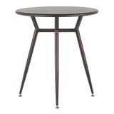 Clara Industrial Round Dinette Table in Antique Metal by LumiSource