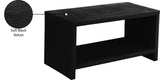 Cleo Velvet / Engineered Wood / Foam Contemporary Black Velvet Night Stand - 31.5" W x 16.5" D x 16.5" H