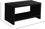 Cleo Velvet / Engineered Wood / Foam Contemporary Black Velvet Night Stand - 31.5" W x 16.5" D x 16.5" H