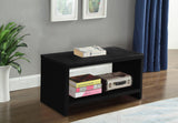 Cleo Velvet / Engineered Wood / Foam Contemporary Black Velvet Night Stand - 31.5" W x 16.5" D x 16.5" H