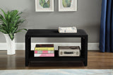 Cleo Velvet / Engineered Wood / Foam Contemporary Black Velvet Night Stand - 31.5" W x 16.5" D x 16.5" H