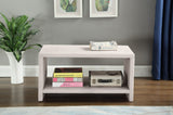 Cleo Velvet / Engineered Wood / Foam Contemporary Cream Velvet Night Stand - 31.5" W x 16.5" D x 16.5" H