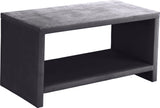 Cleo Velvet / Engineered Wood / Foam Contemporary Grey Velvet Night Stand - 31.5" W x 16.5" D x 16.5" H