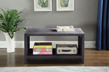 Cleo Velvet / Engineered Wood / Foam Contemporary Grey Velvet Night Stand - 31.5" W x 16.5" D x 16.5" H