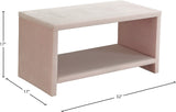 Cleo Velvet / Engineered Wood / Foam Contemporary Pink Velvet Night Stand - 31.5" W x 16.5" D x 16.5" H