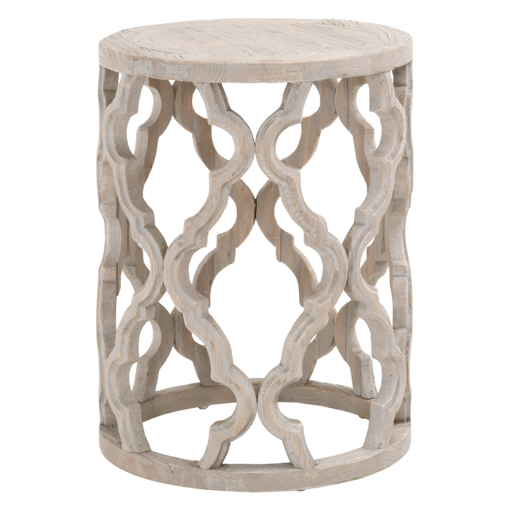 Essentials for Living Bella Antique Clover End Table 8028.SGRY-ELM