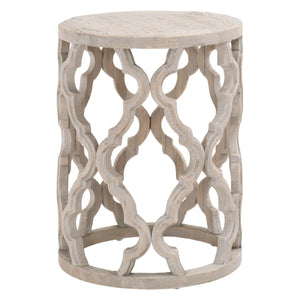 Essentials for Living Bella Antique Clover End Table 8028.SGRY-ELM