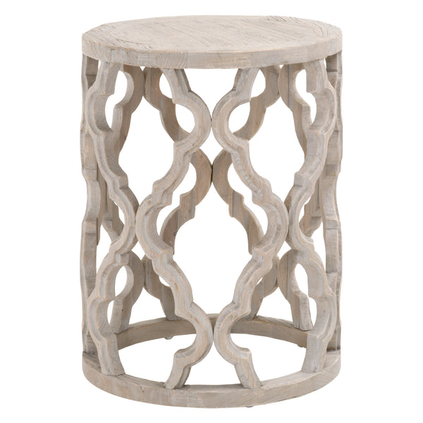 Essentials for Living Bella Antique Clover End Table 8028.SGRY-ELM