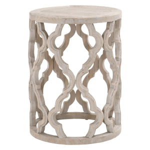 Essentials for Living Bella Antique Clover End Table 8028.SGRY-ELM