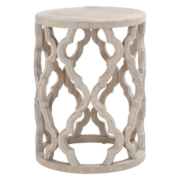 Essentials for Living Bella Antique Clover End Table 8028.SGRY-ELM