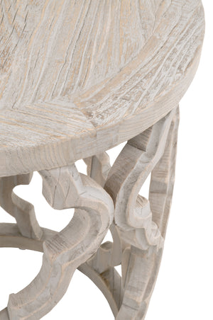 Essentials for Living Bella Antique Clover End Table 8028.SGRY-ELM