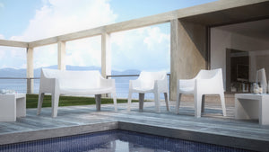 Abby Side Table in High Gloss White