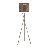Corbin Contemporary Floor Lamp in Brown Metal with Brown Shade by LumiSource