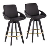 Cosmo Swivel Fixed-Height Counter Stool - Set of 2